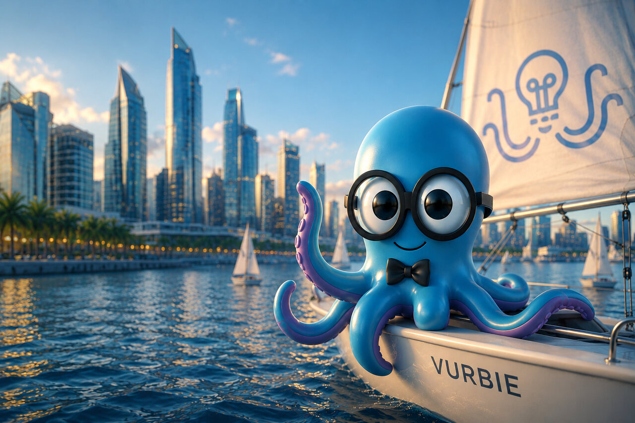 Vurbie Octopus on a sailboat